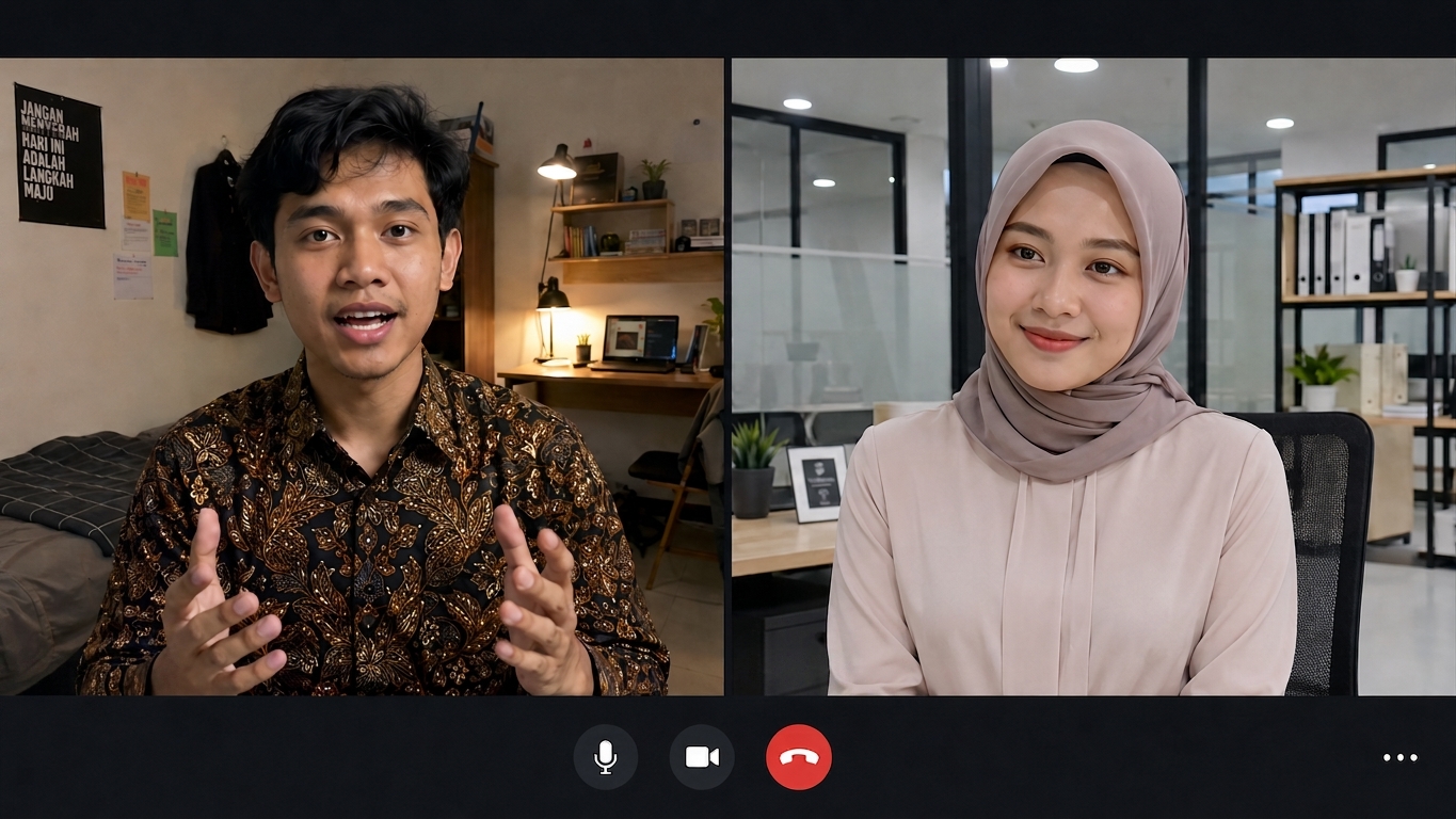 Ilustrasi Orviko digunakan saat meeting online